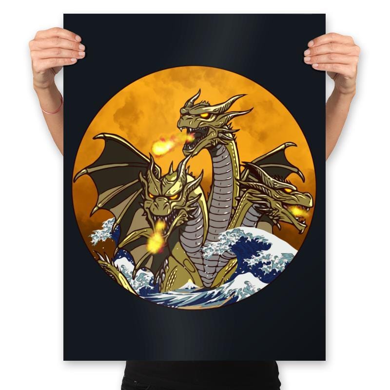 King Of The Dragon - Prints Posters RIPT Apparel 18x24 / Black