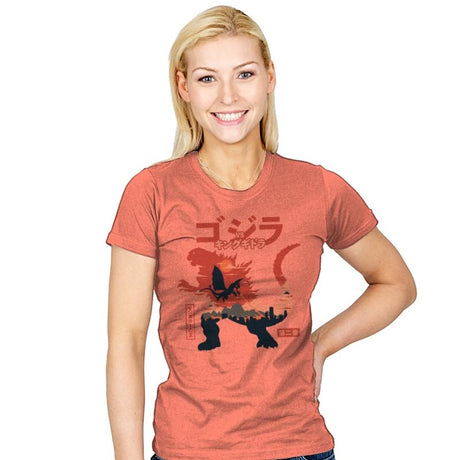 King of the Monsters Vol.2 - Womens T-Shirts RIPT Apparel Small / Coral