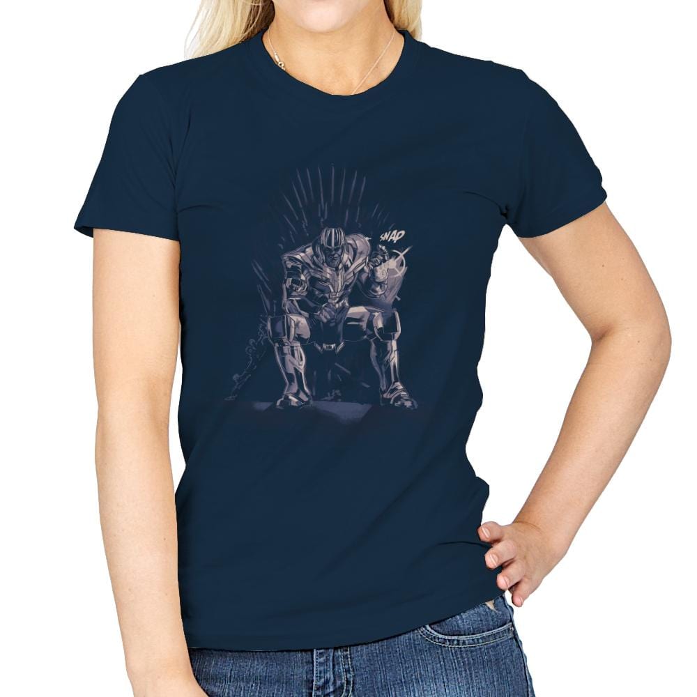 King of the Universe - Anytime - Womens T-Shirts RIPT Apparel Small / Navy