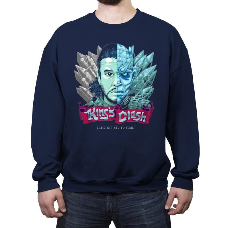 King's Clash - Crew Neck Sweatshirt Crew Neck Sweatshirt RIPT Apparel Small / Navy