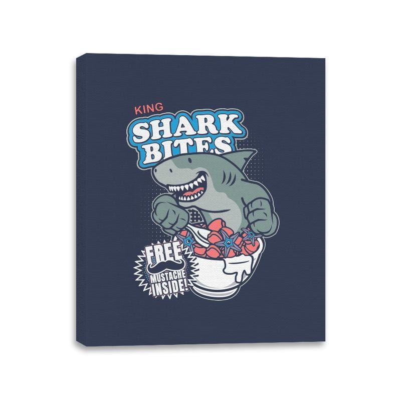 King Shark Bites - Canvas Wraps Canvas Wraps RIPT Apparel 11x14 / Navy