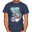 King Shark Bites - Mens T-Shirts RIPT Apparel Small / Navy