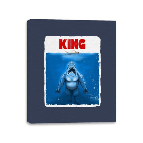 King Shark - Canvas Wraps Canvas Wraps RIPT Apparel 11x14 / Navy