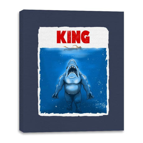 King Shark - Canvas Wraps Canvas Wraps RIPT Apparel 16x20 / Navy