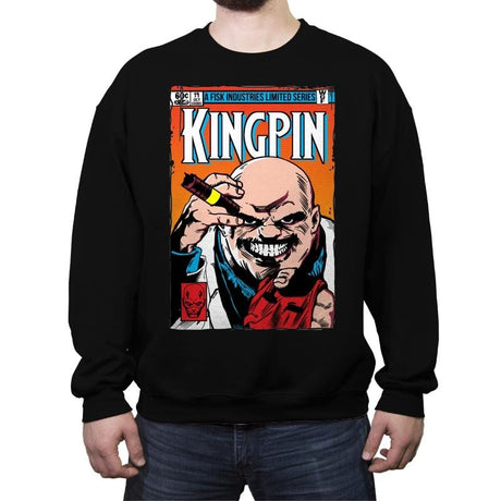 Kingpin #1 - Crew Neck Sweatshirt Crew Neck Sweatshirt RIPT Apparel Small / Black