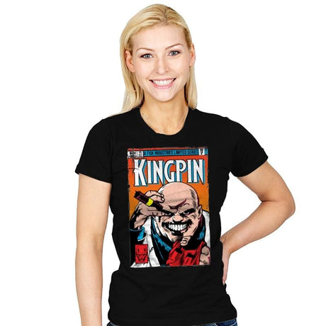 Kingpin #1 - Womens T-Shirts RIPT Apparel Small / Black