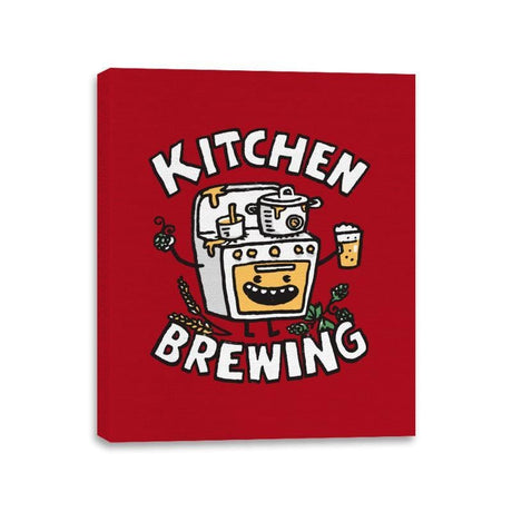 Kitchen Brewing - Canvas Wraps Canvas Wraps RIPT Apparel 11x14 / Red