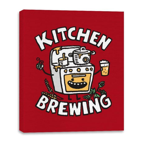 Kitchen Brewing - Canvas Wraps Canvas Wraps RIPT Apparel 16x20 / Red