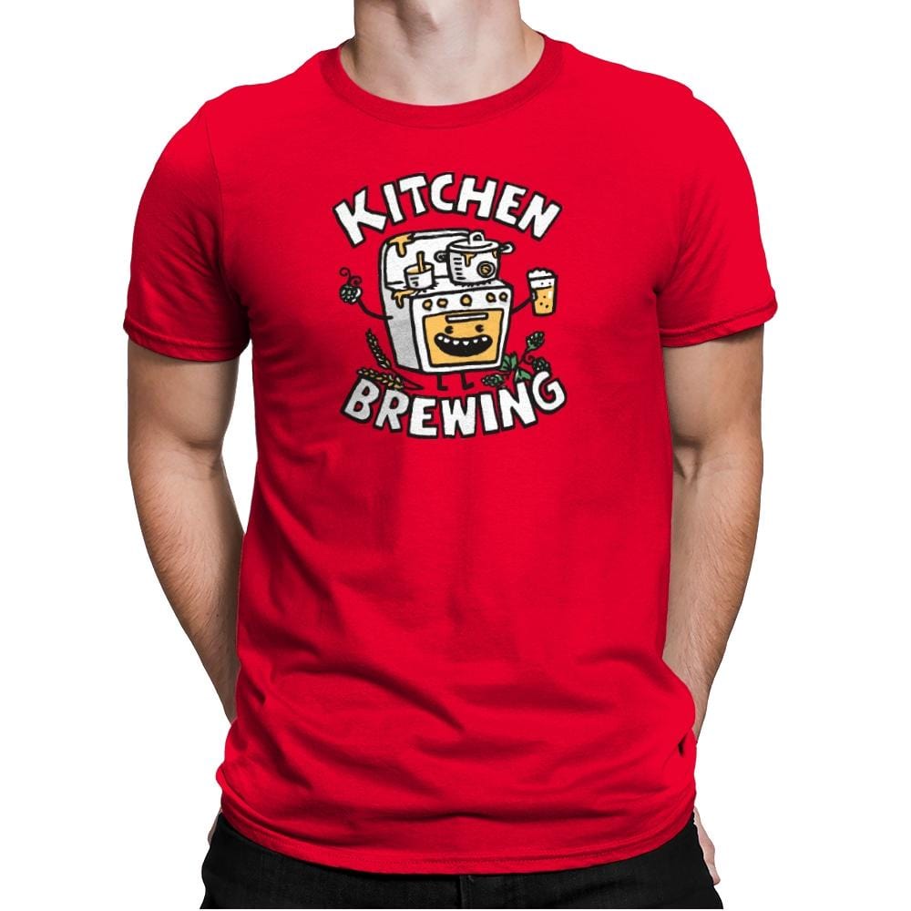 Kitchen Brewing - Mens Premium T-Shirts RIPT Apparel Small / Red