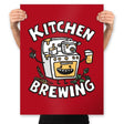 Kitchen Brewing - Prints Posters RIPT Apparel 18x24 / Red
