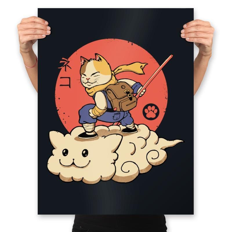 Kitten Cloud - Prints Posters RIPT Apparel 18x24 / Black