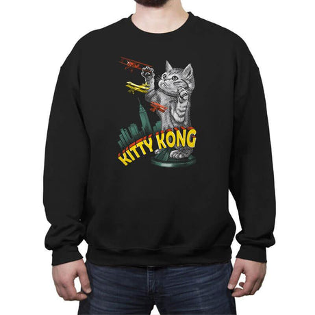 Kitty Kong - Crew Neck Sweatshirt Crew Neck Sweatshirt RIPT Apparel