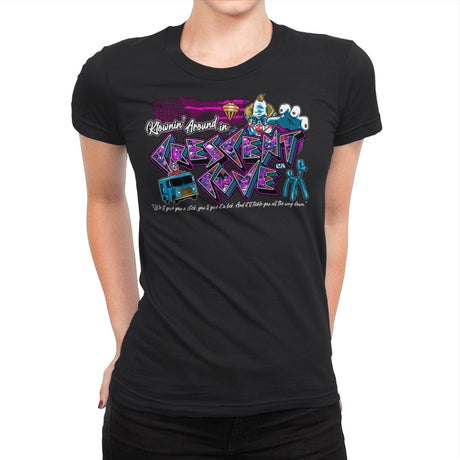 Klownin' in Crescent Cove - Womens Premium T-Shirts RIPT Apparel Small / Black