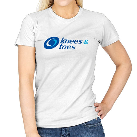 Knees and Toes - Womens T-Shirts RIPT Apparel Small / White