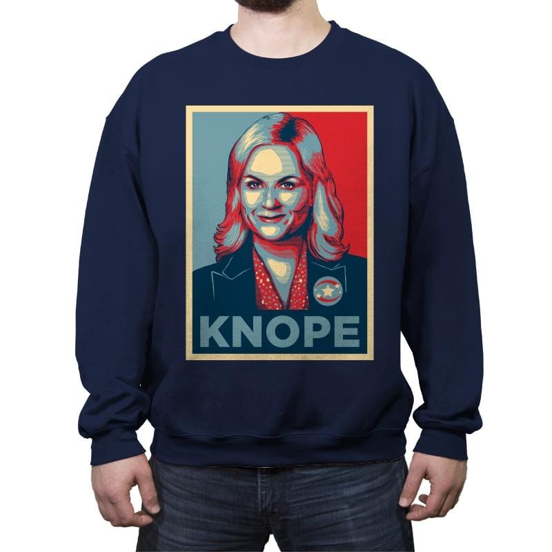 Knope Hope - Crew Neck Sweatshirt Crew Neck Sweatshirt RIPT Apparel Small / Navy