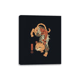 Koi Fish Cat Irezumi - Canvas Wraps Canvas Wraps RIPT Apparel 8x10 / Black