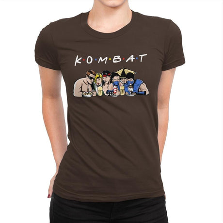 Kombat - Womens Premium T-Shirts RIPT Apparel Small / Dark Chocolate