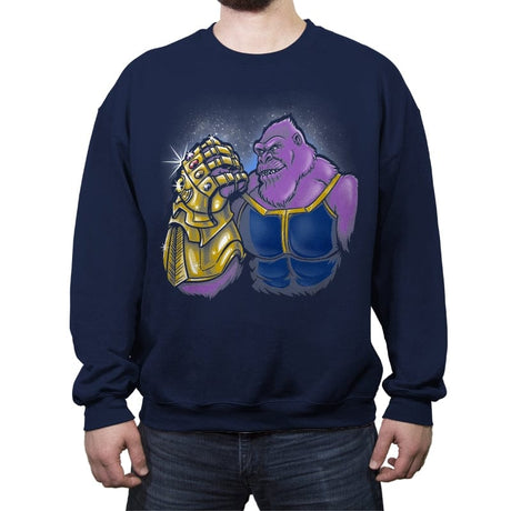 Kongfinity Gauntlet - Crew Neck Sweatshirt Crew Neck Sweatshirt RIPT Apparel Small / Navy