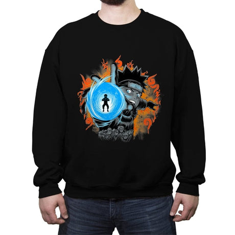 Konoha Kid - Crew Neck Sweatshirt Crew Neck Sweatshirt RIPT Apparel Small / Black