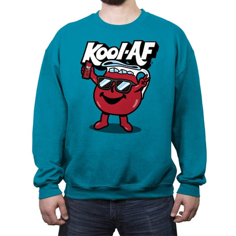 Kool AF - Crew Neck Sweatshirt Crew Neck Sweatshirt RIPT Apparel Small / Antique Sapphire