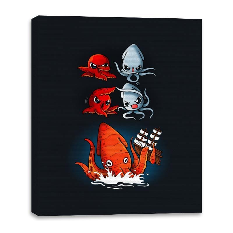 Kraken Fusion - Canvas Wraps Canvas Wraps RIPT Apparel 16x20 / Black