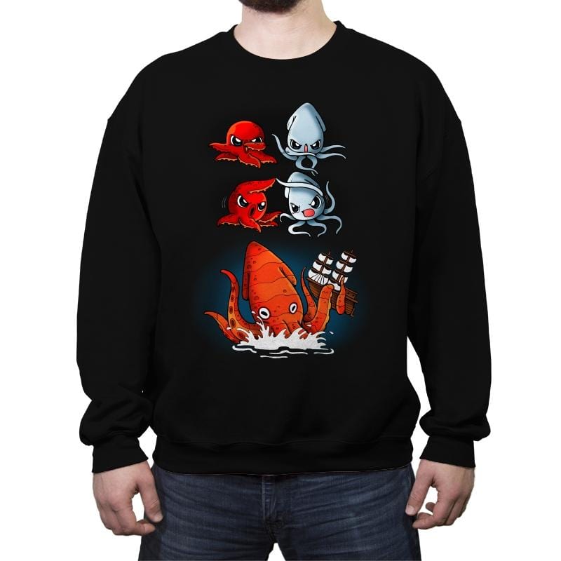 Kraken Fusion - Crew Neck Sweatshirt Crew Neck Sweatshirt RIPT Apparel Small / Black