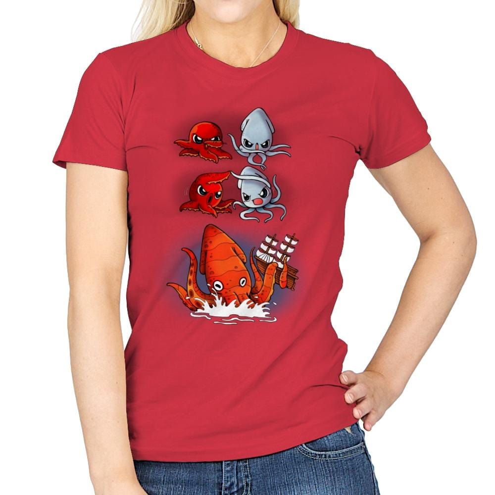 Kraken Fusion - Womens T-Shirts RIPT Apparel Small / Red