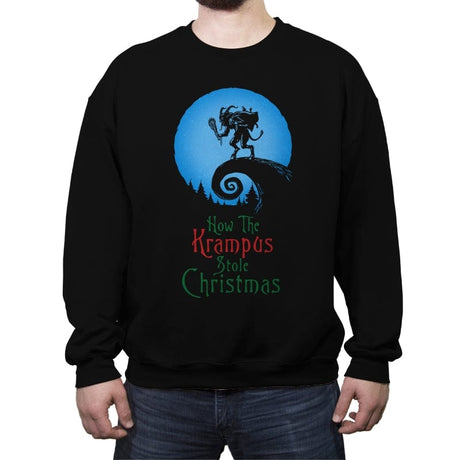 Krampus - Crew Neck Sweatshirt Crew Neck Sweatshirt RIPT Apparel Small / Black