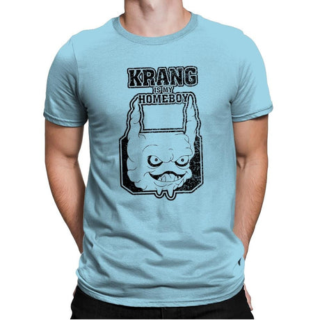 Krang is my Homeboy - Mens Premium T-Shirts RIPT Apparel Small / Light Blue