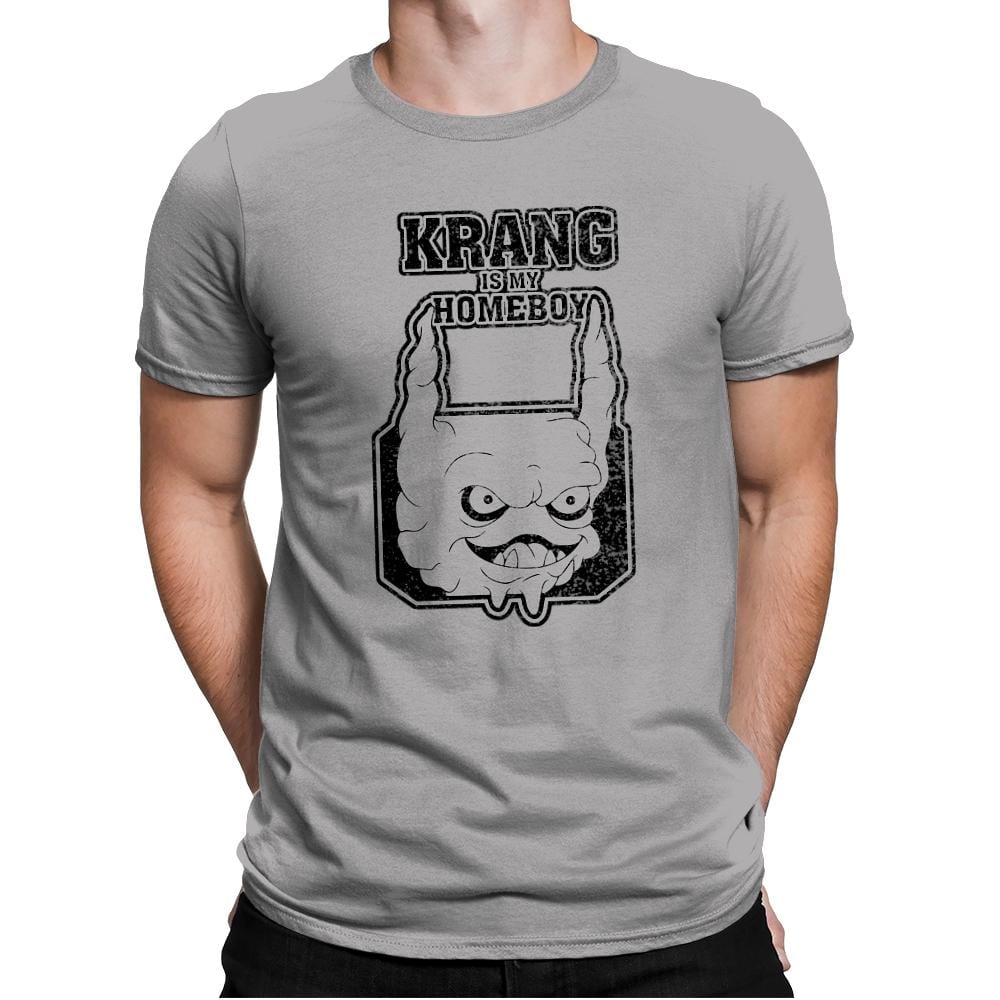 Krang is my Homeboy - Mens Premium T-Shirts RIPT Apparel Small / Light Grey