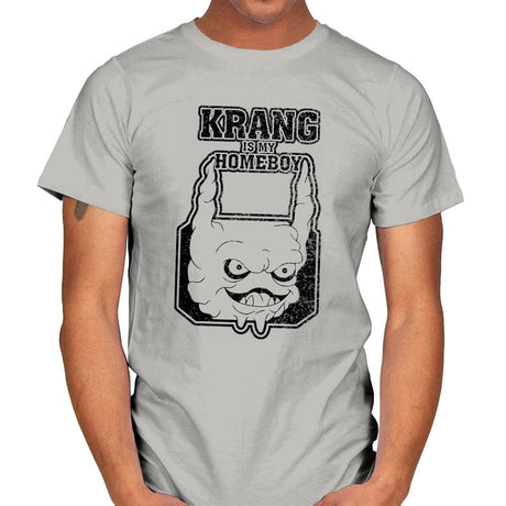 Krang is my Homeboy - Mens T-Shirts RIPT Apparel Small / Ice Grey