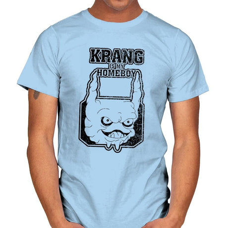Krang is my Homeboy - Mens T-Shirts RIPT Apparel Small / Light Blue