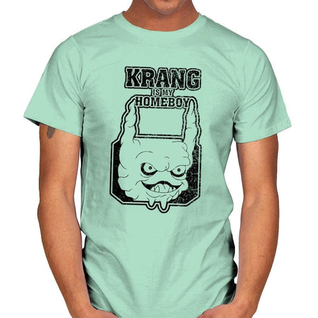 Krang is my Homeboy - Mens T-Shirts RIPT Apparel Small / Mint Green