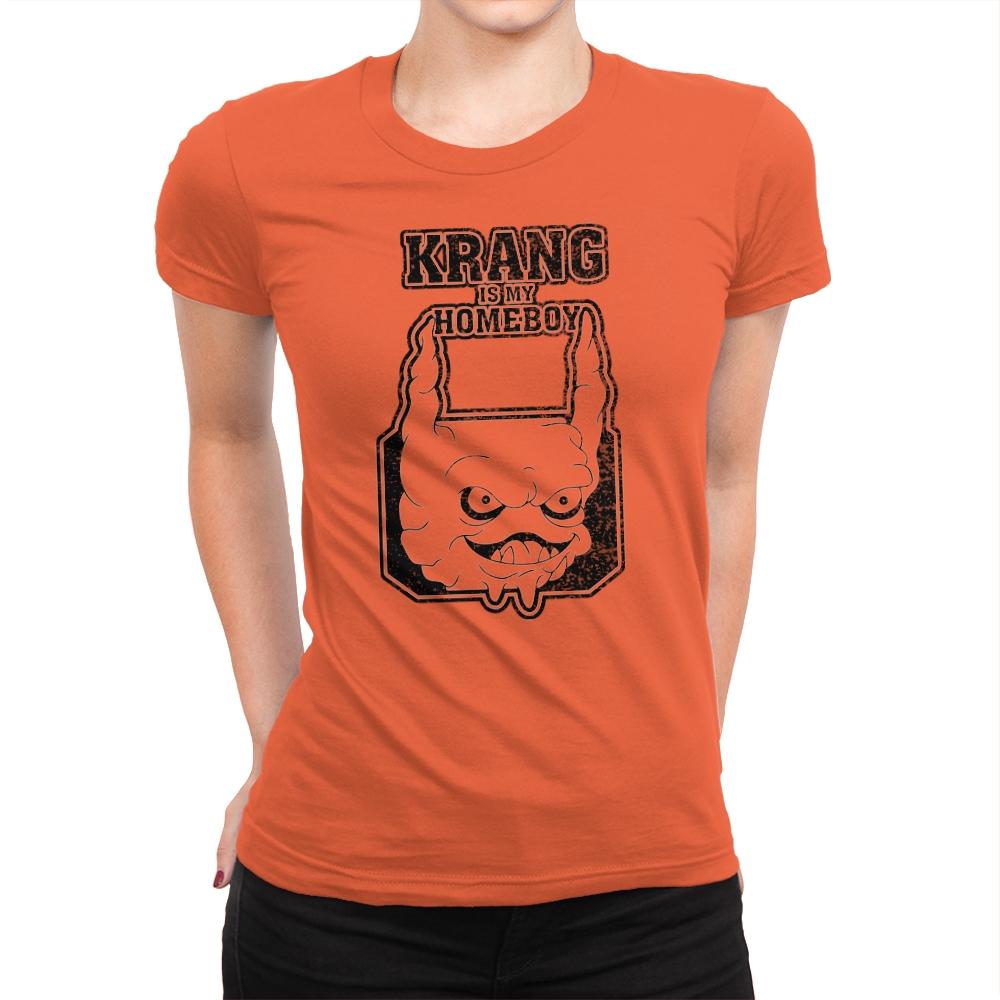 Krang is my Homeboy - Womens Premium T-Shirts RIPT Apparel Small / Classic Orange