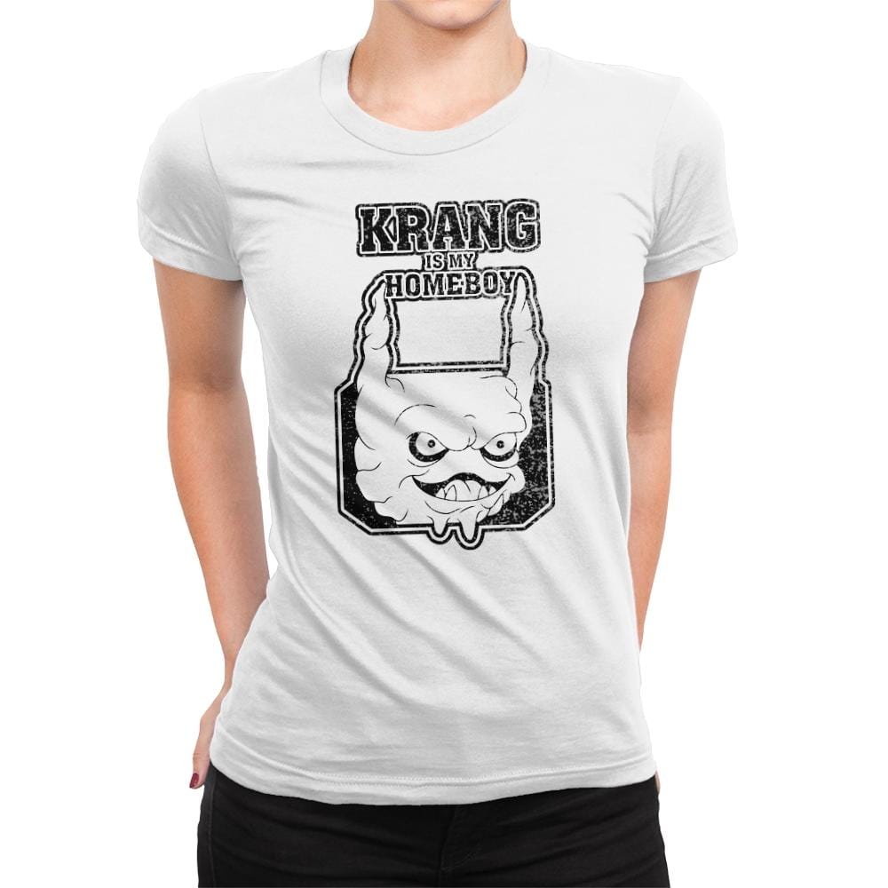 Krang is my Homeboy - Womens Premium T-Shirts RIPT Apparel Small / White