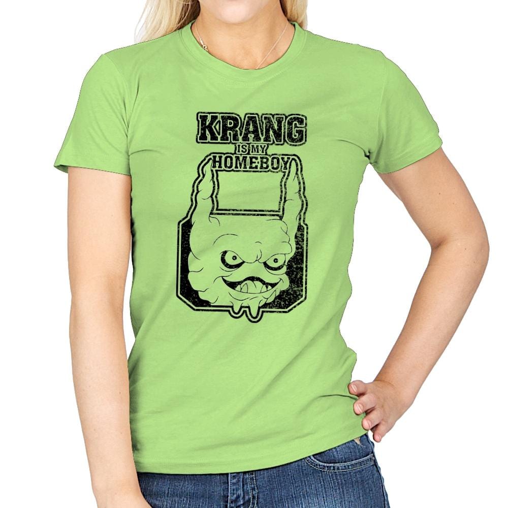 Krang is my Homeboy - Womens T-Shirts RIPT Apparel Small / Mint Green