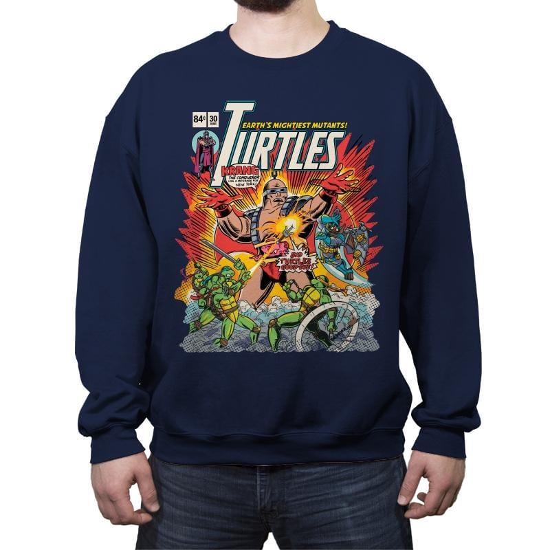 KrANG the Conqueror - Crew Neck Sweatshirt Crew Neck Sweatshirt RIPT Apparel Small / Navy