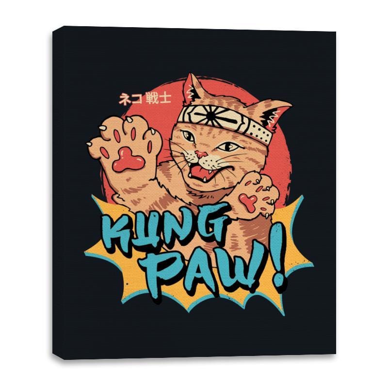 Kung Paw! - Canvas Wraps Canvas Wraps RIPT Apparel 16x20 / Black