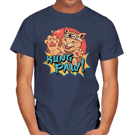 Kung Paw! - Mens T-Shirts RIPT Apparel Small / Navy