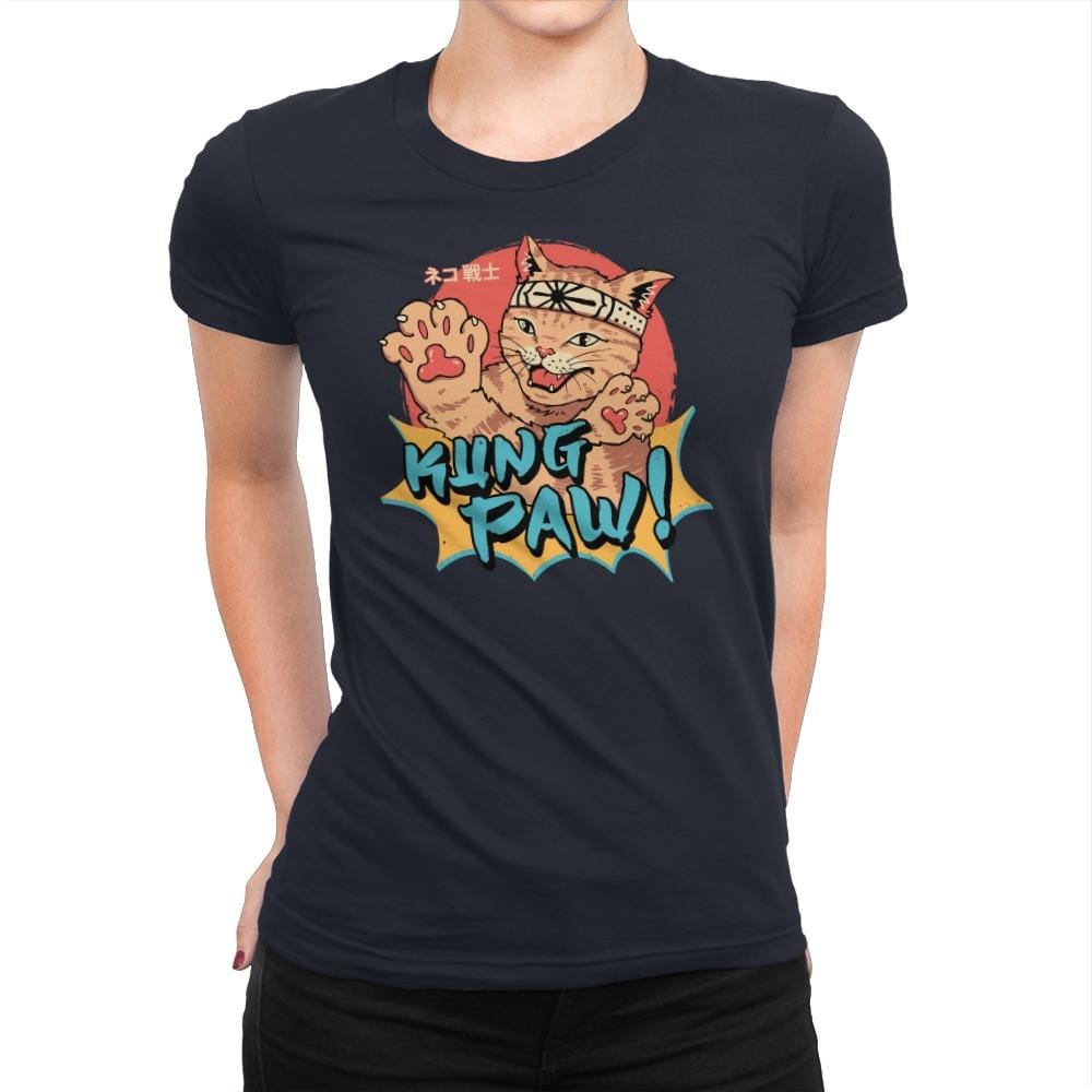 Kung Paw! - Womens Premium T-Shirts RIPT Apparel Small / Midnight Navy