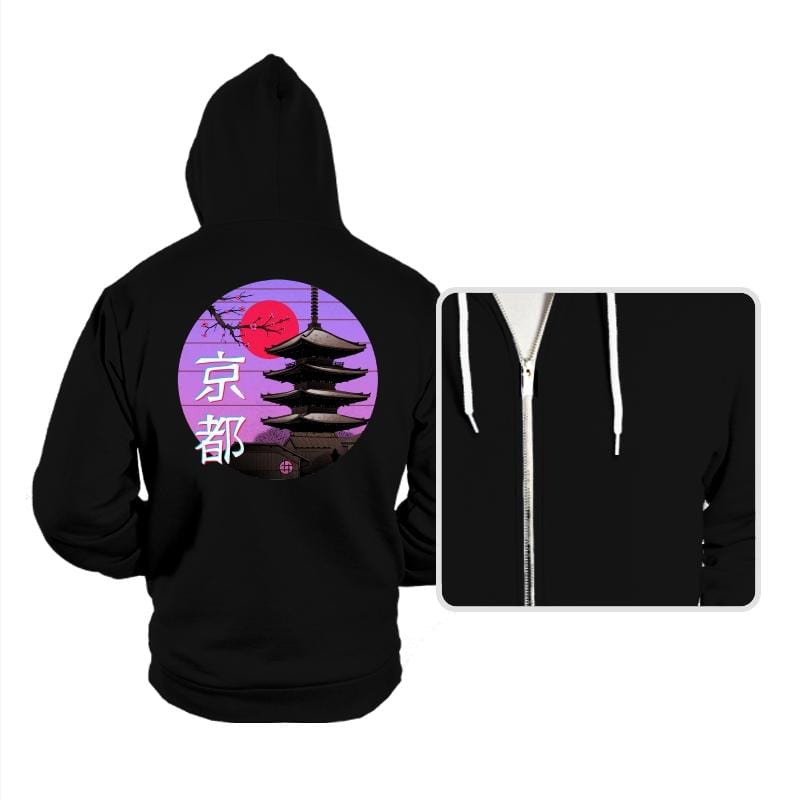 Kyoto Wave - Hoodies Hoodies RIPT Apparel Small / Black