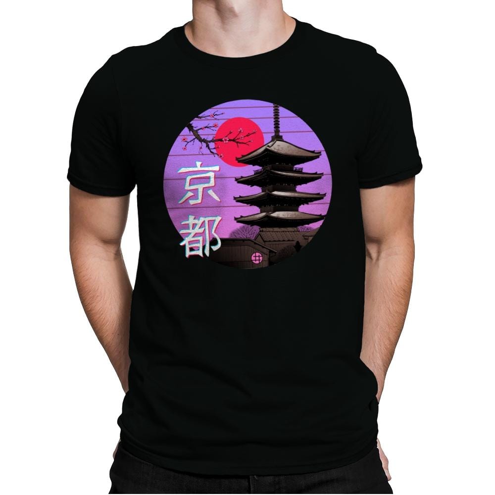 Kyoto Wave - Mens Premium T-Shirts RIPT Apparel Small / Black