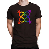 L.O.V.E. - Pride - Mens Premium T-Shirts RIPT Apparel Small / Dark Chocolate