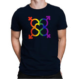 L.O.V.E. - Pride - Mens Premium T-Shirts RIPT Apparel Small / Midnight Navy