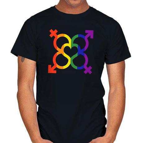 L.O.V.E. - Pride - Mens T-Shirts RIPT Apparel Small / Black