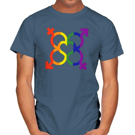 L.O.V.E. - Pride - Mens T-Shirts RIPT Apparel Small / Indigo Blue