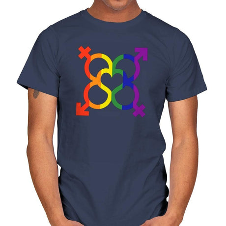 L.O.V.E. - Pride - Mens T-Shirts RIPT Apparel Small / Navy