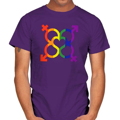 L.O.V.E. - Pride - Mens T-Shirts RIPT Apparel Small / Purple