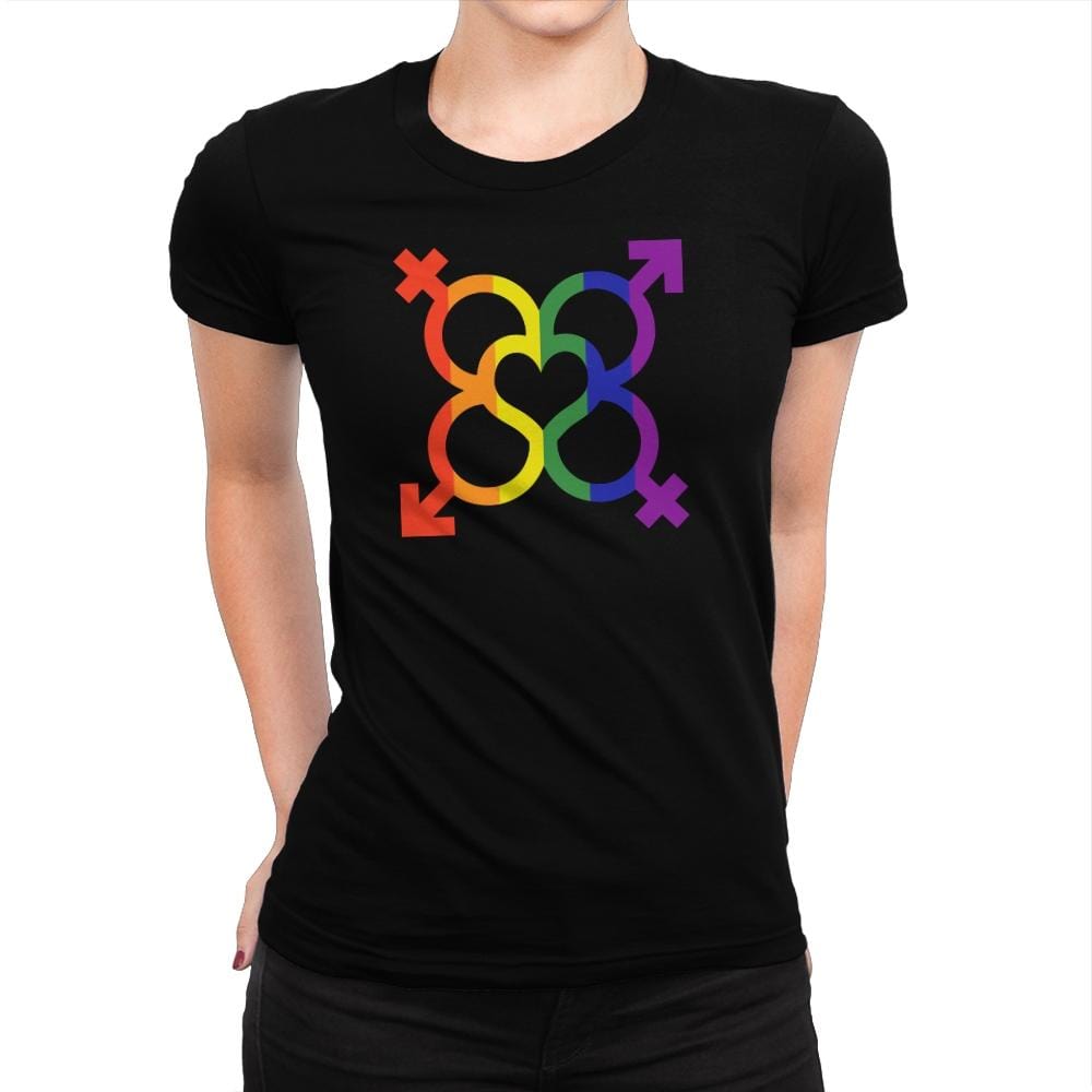 L.O.V.E. - Pride - Womens Premium T-Shirts RIPT Apparel Small / Indigo