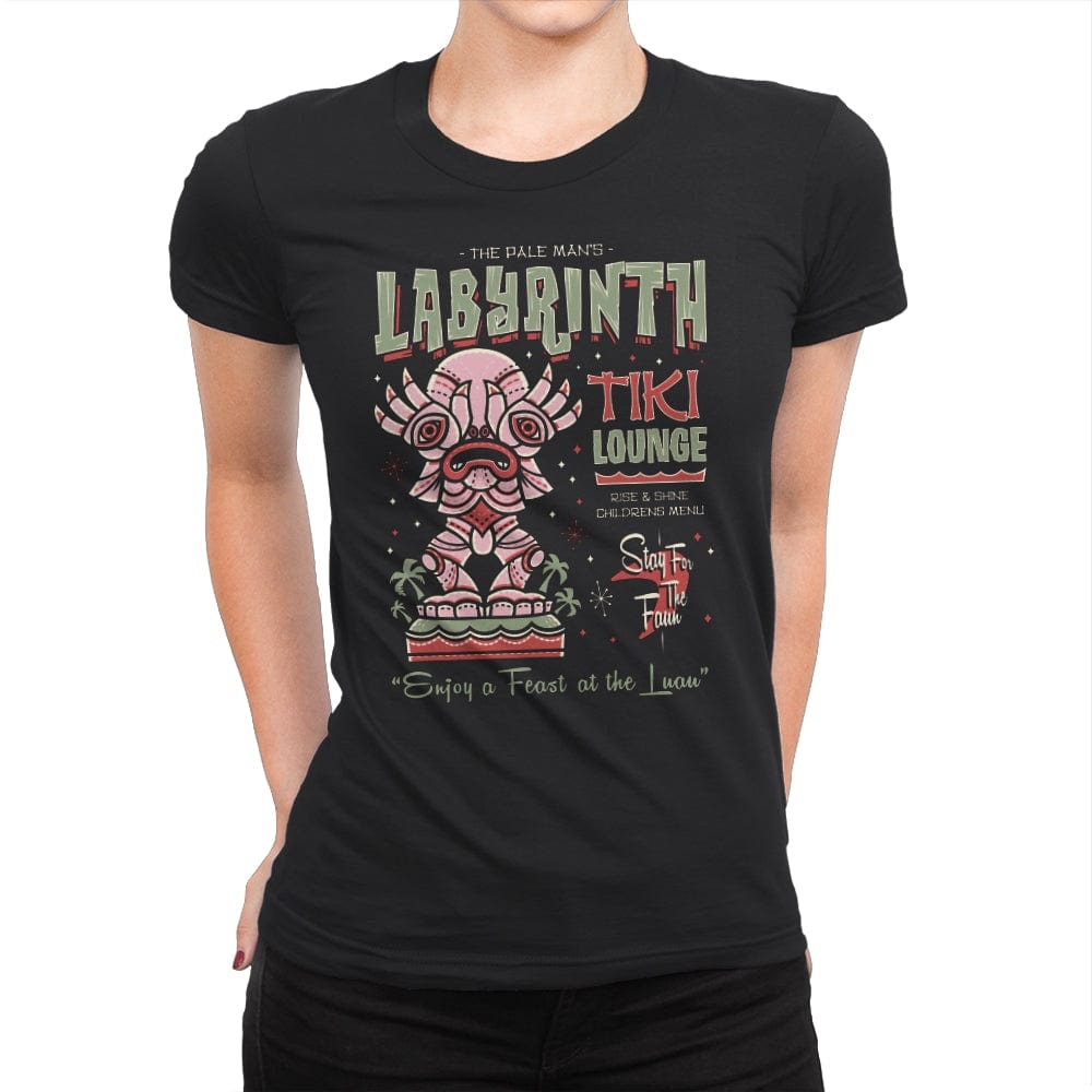 Labyrinth Tiki Lounge - Womens Premium T-Shirts RIPT Apparel Small / Black